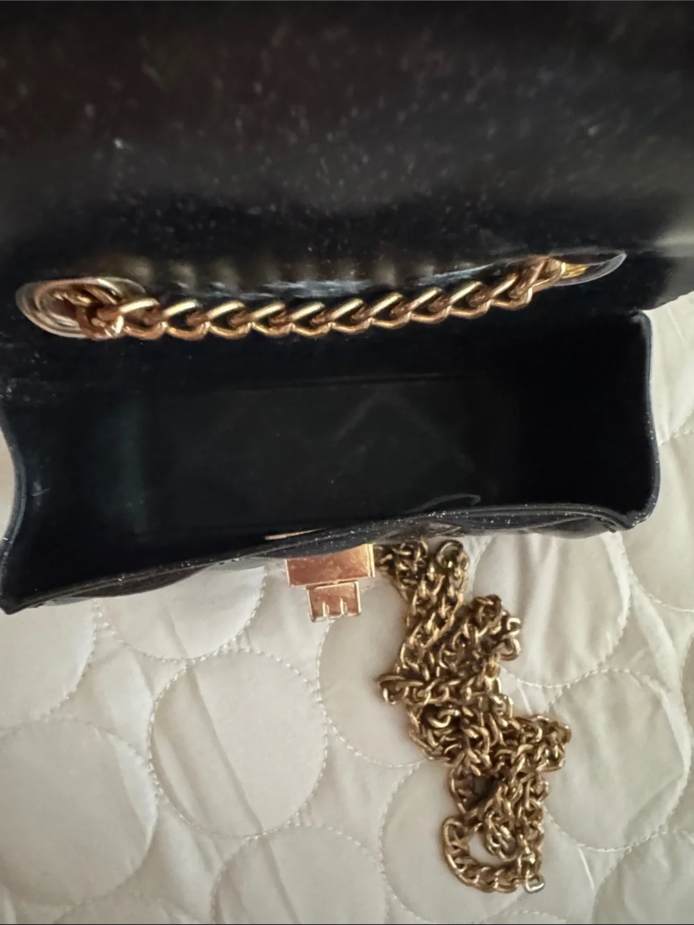 Michael Kors Little Girls Black Mary Jane Flats with Bow & Logo Charm